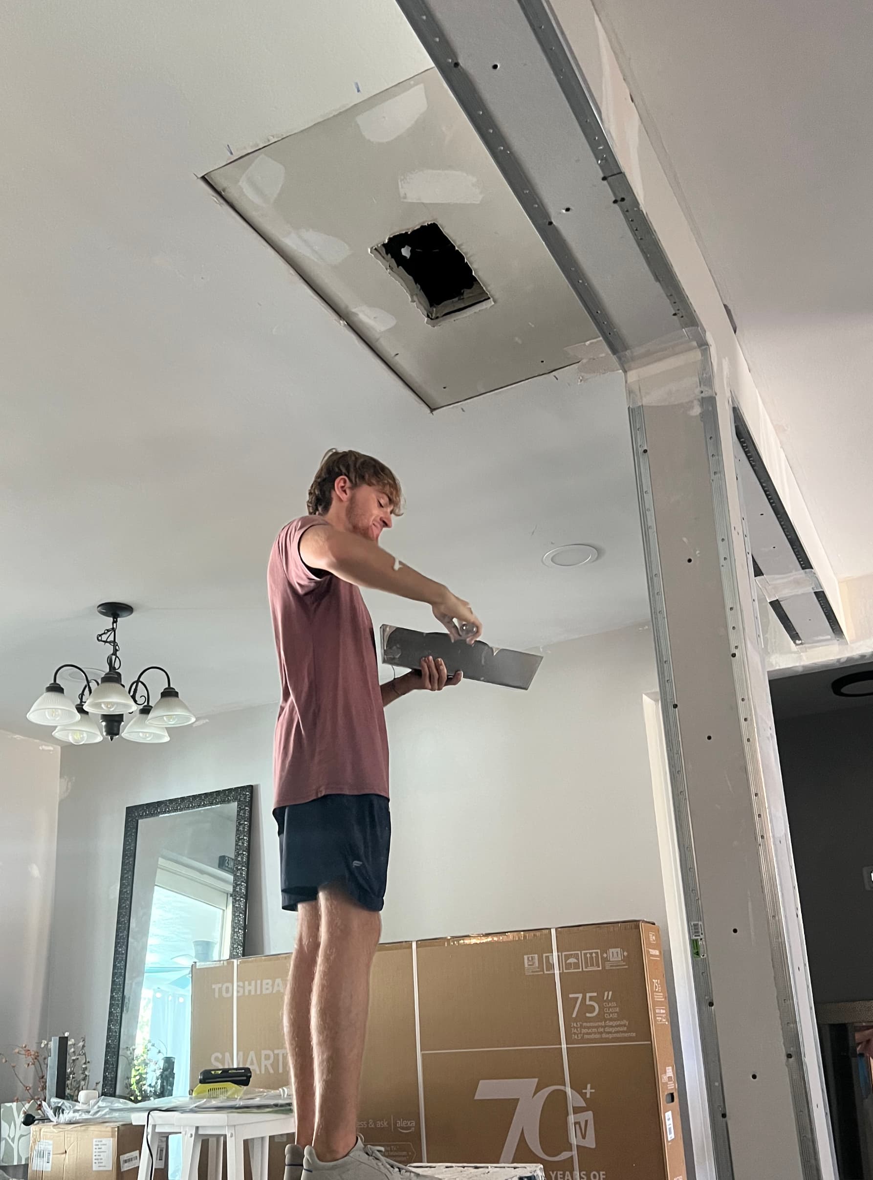 JCT Drywall craftsman at work